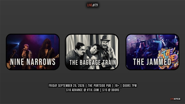 Nine Narrows, The Baggage Train, The Jammed @ The Portside Pub - Event Profile Photo